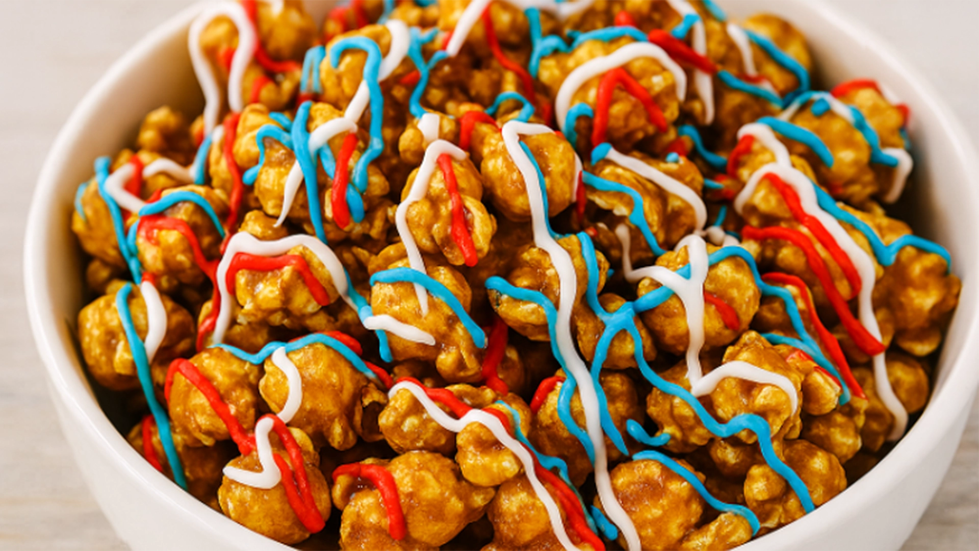 Patriotic Caramel Popcorn